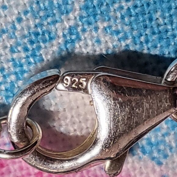 Swarovski Crystal Peach Pearl Sterling Silver Station Necklace & Earrings Set - Picture 6 of 7